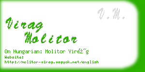 virag molitor business card